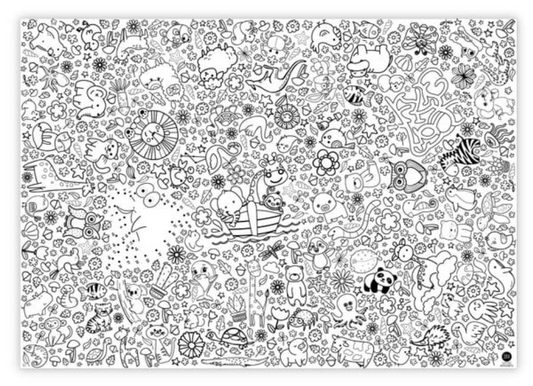 Ausmal-Tischdecke Motiv Zoo & Natur