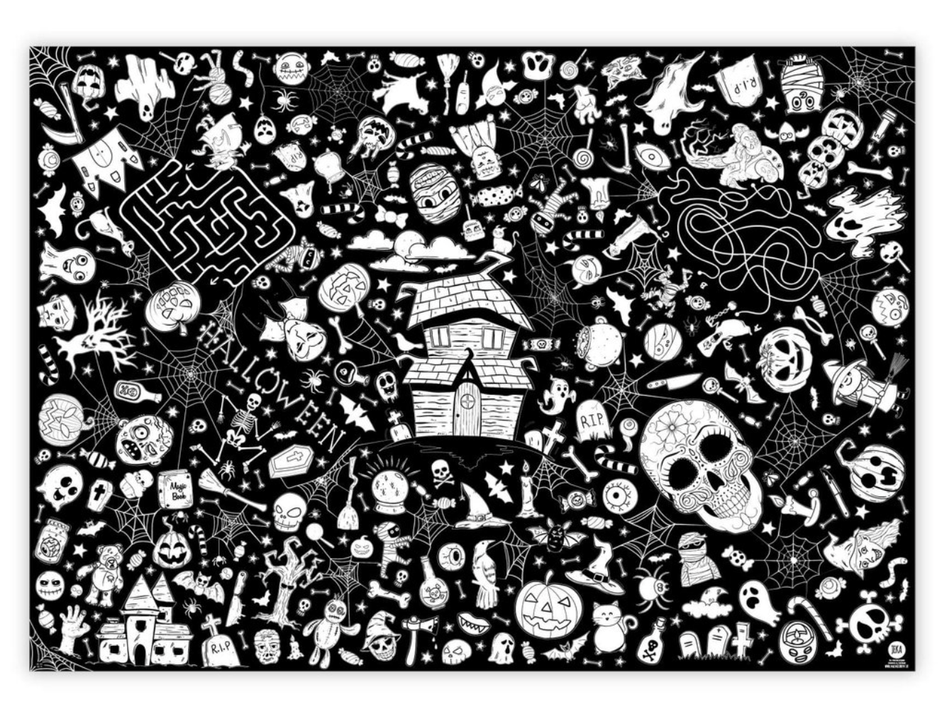 Ausmal-Tischdecke Motiv Halloween