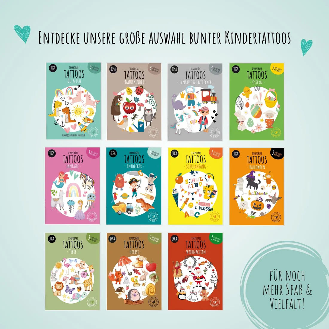 Kindertattoo Set - Freundschaftstattoos Du & Ich