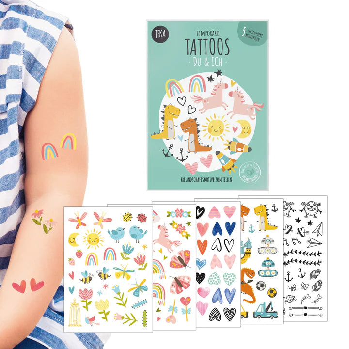 Kindertattoo Set - Freundschaftstattoos Du & Ich