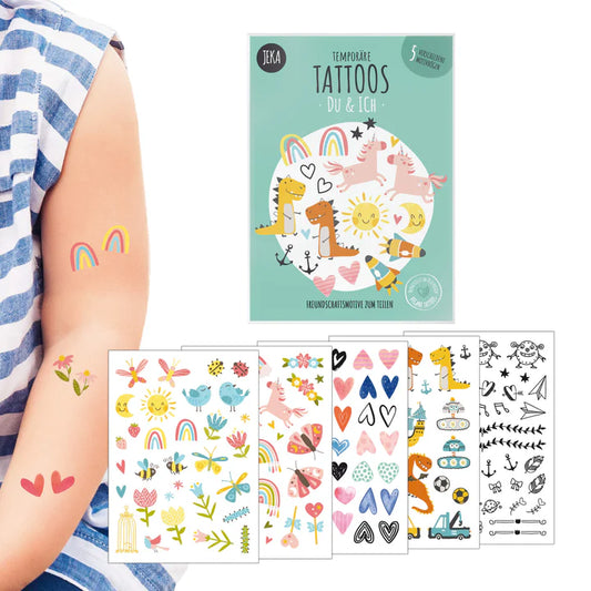 Kindertattoo Set - Freundschaftstattoos Du & Ich