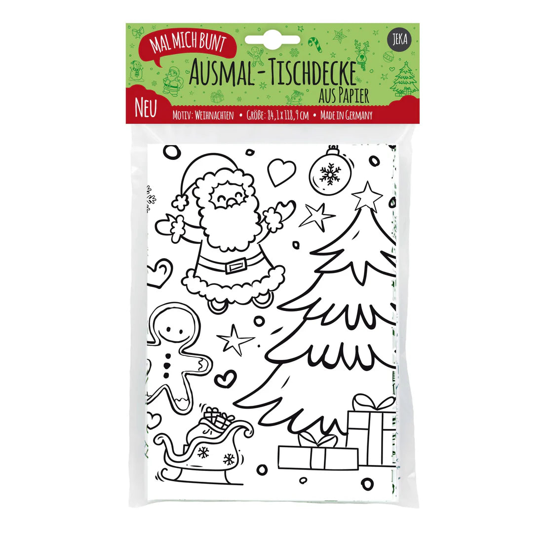 Ausmal-Tischdecke Motiv Weihnachten