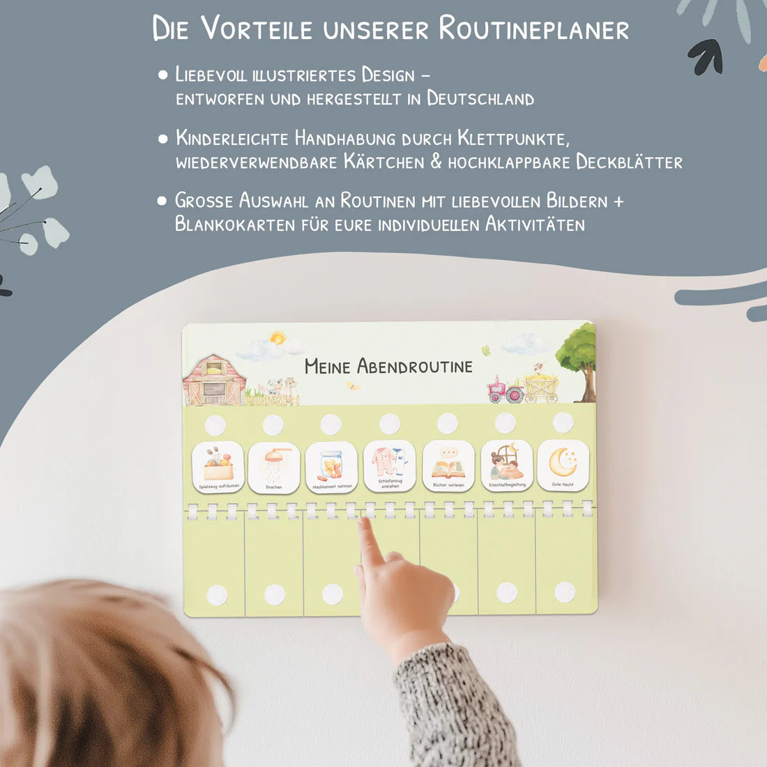 Routineplaner (Morgen & Abend) inkl. 105 Routinekärtchen - Bauernhof