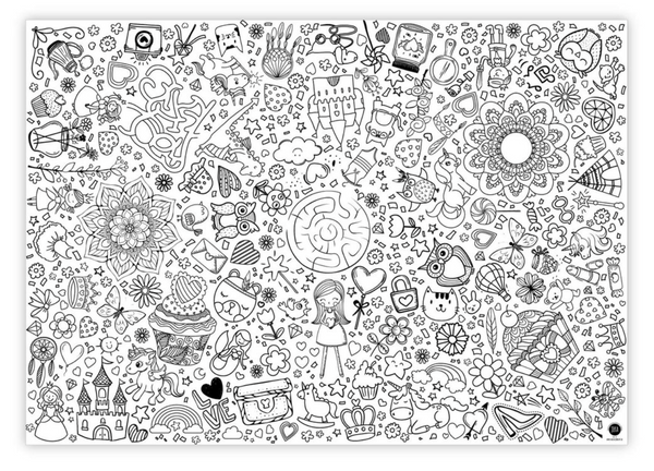 Ausmal-Tischdecke Motiv Fantasie