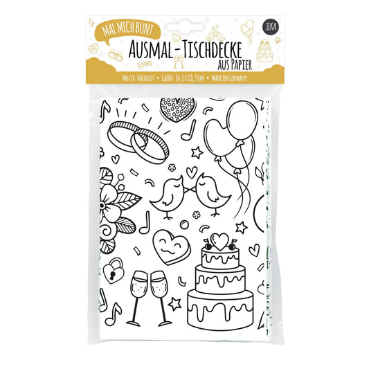 Ausmal-Tischdecke Motiv Hochzeit