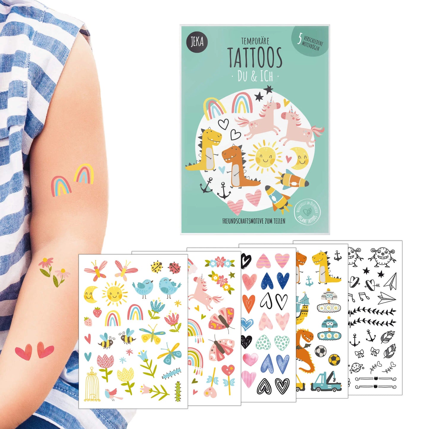 Kindertattoo Set - Freundschaftstattoos Du & Ich