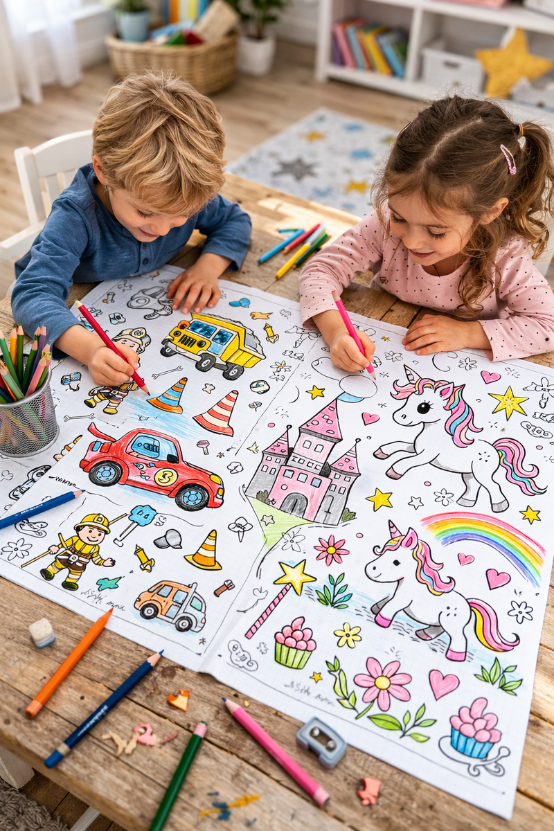 <p><strong>Ausmal-Tischdecken</strong></p>