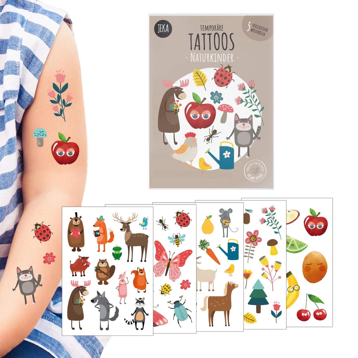 Kindertattoo Set - Naturkinder